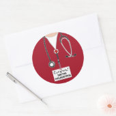 Doctor Afstuderen Ronde Sticker (Envelop)