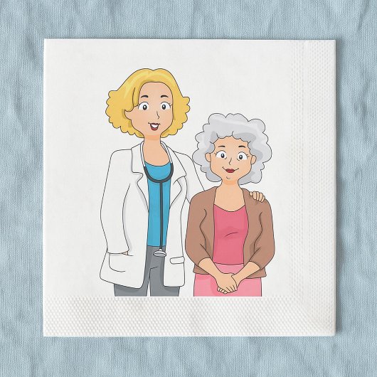 Doctor And Patient Paper Napkins Servet