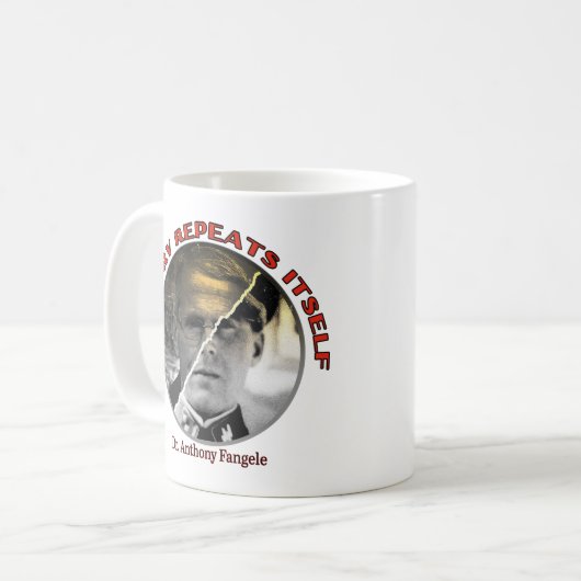 Doctor Anthony Fauci Mangele Mug Koffiemok (Voorkant links)