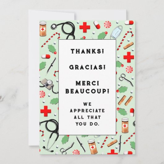 Doctor Appreciation Holiday Cards Bedankkaart (Voorkant)