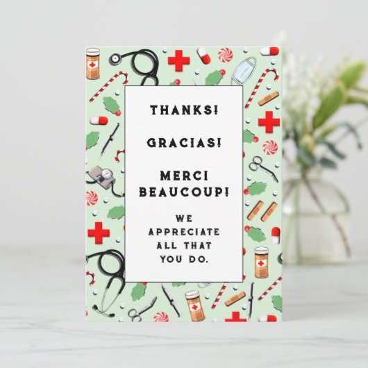 Doctor Appreciation Holiday Cards Bedankkaart (Staand voorkant)