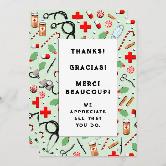 Doctor Appreciation Holiday Cards Bedankkaart (Voorkant / Achterkant)