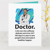 Doctor Appreciation Quote Kaart (Gele Bloem)