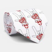 DOCTOR ASL SIGN IK HOOR VAN JE - HART - MEDISCH KR STROPDAS (Opgerold)