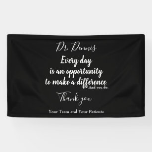 Doctor Bedankt Banner Quote Black White Typografie