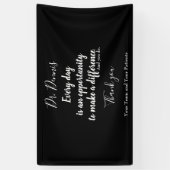 Doctor Bedankt Banner Quote Black White Typografie (Verticaal)