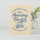 Doctor Bedankt Buitengewoon Bravery Compassionate Kaart (Staand voorkant)