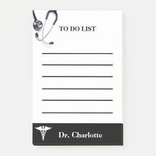 Doctor Black en White voor uitvoerlijst Post-it® Notes