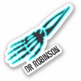 Doctor Blue Xray Skelet Hand Botten Sticker
