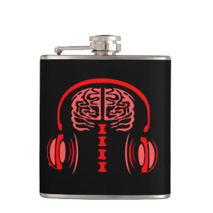 Doctor Brain-weefsel Luisteren naar muziek Heupfles