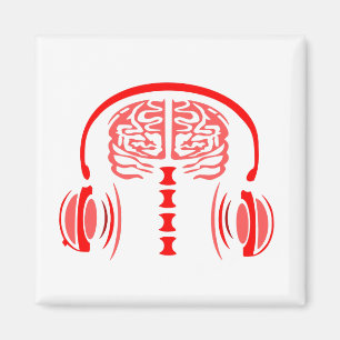 Doctor Brain-weefsel Luisteren naar muziek Magneet