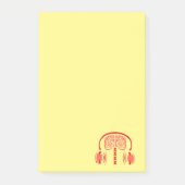 Doctor Brain-weefsel Luisteren naar muziek Post-it® Notes (Voorkant)