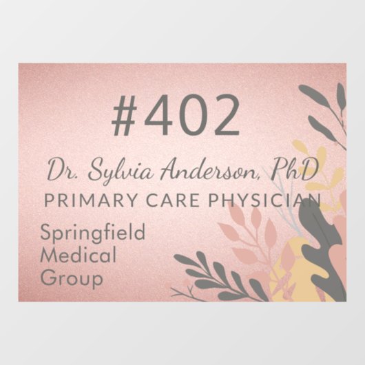 Doctor Business Sign Venster Cling Decal (Vel)