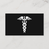 Doctor Caduceus Black Visitekaartje (Achterkant)