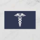 Doctor Caduceus Blue Visitekaartje (Achterkant)