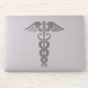 Doctor Caduceus Grey Sticker