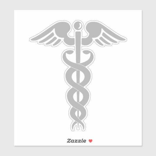 Doctor Caduceus Grey Sticker (Vel)