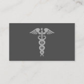 Doctor Caduceus Grey Visitekaartje (Achterkant)