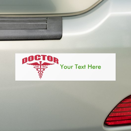 Doctor Caduceus Red Bumpersticker (Op auto)