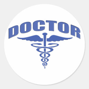 Doctor Caduceus Ronde Sticker