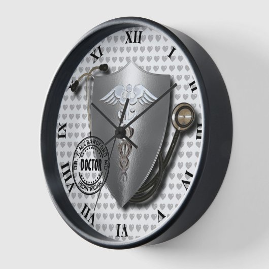 Doctor Caduceus Symbolen op stethoscoop en stempel (Hoek)