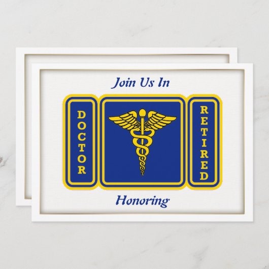 Doctor Caduceus Uitnodiging tot uittreding uit het (Voorkant / Achterkant)