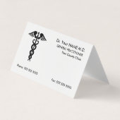 Doctor Caduceus White Afspraak Visitekaartje (Voorkant)