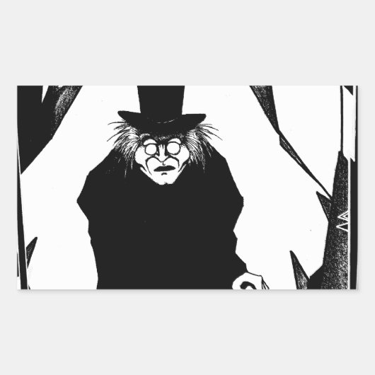 Doctor Caligari Rechthoekige Sticker (Voorkant)