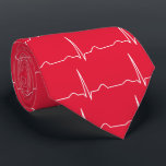 Doctor Cardioloog cardiogram ECG patroon Rood Stropdas<br><div class="desc">Dokter Cardioloog cardiogram ECG patroon Rode stropdas.
Cardiogram ECG patroon voor cardioloog stropdas. Pas de achtergrondkleur aan en verander deze indien gewenst. Ontwerp dat aan beide zijden van het stropdas wordt afgedrukt.
Een elektrocardiogram (ECG/EKG) is een elektrische opname van het hart en wordt gebruikt bij het onderzoek naar hartaandoeningen.</div>