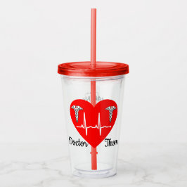 Doctor Caring for Life Acrylic Tumbler Acryl Drinkbeker