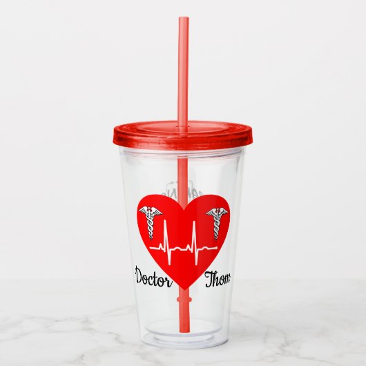Doctor Caring for Life Acrylic Tumbler Acryl Drinkbeker (Voorkant)