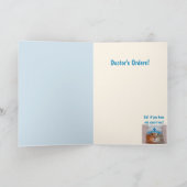 Doctor Cat en vissen krijgen goed Kaart (Binnen)