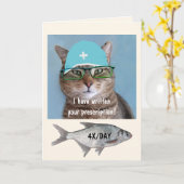 Doctor Cat en vissen krijgen goed Kaart (Gele Bloem)