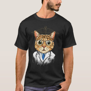Doctor Cat Kitten chirurg Artsen Dr. MD Animal C T-shirt