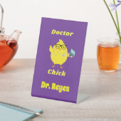 Doctor Chick Aangepaste Pasen Thema voetstuk teken Reclamebord Met Voetstuk (Insitu)
