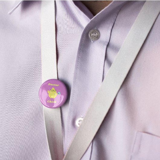 Doctor Chick Easter Button - Grappig Medisch