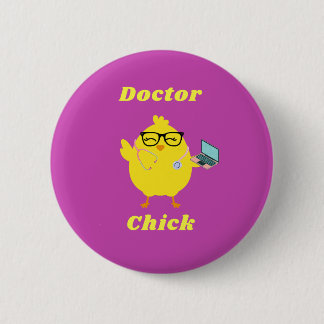 Doctor Chick Easter Button - Grappig Medisch