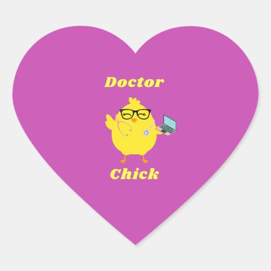 Doctor Chick Funny Easter Sticker (Voorkant)
