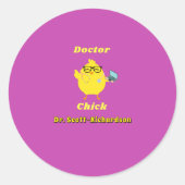 Doctor Chick Paasnaam Sticker (Voorkant)