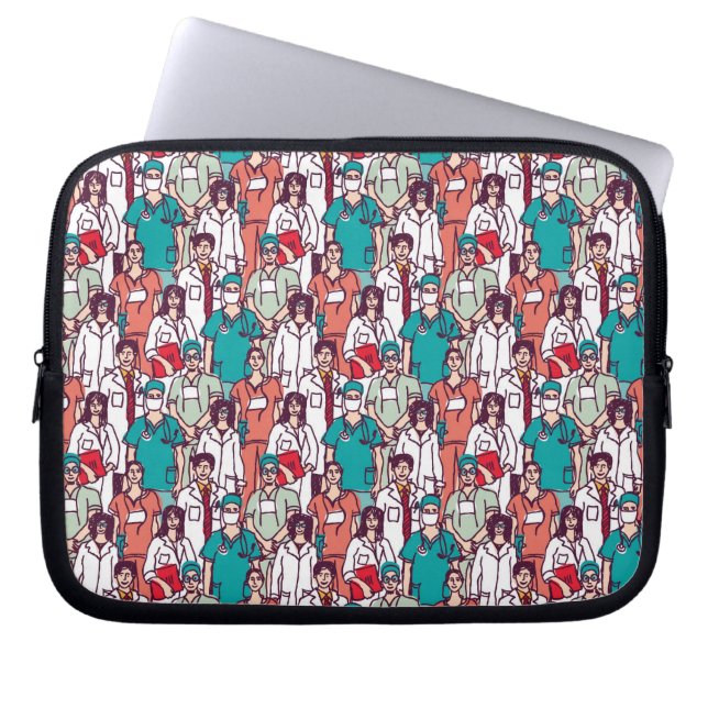 Doctor & chirurg Patroon Laptop Sleeve (Voorkant)