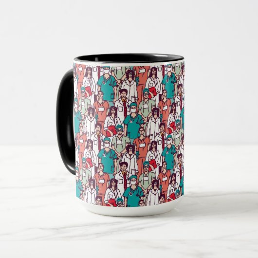 Doctor & chirurg Patroon Mok (Voorkant links)