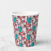 Doctor & chirurg Patroon Papieren Bekers (Voorkant)