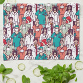 Doctor & chirurg Patroon Theedoek (Gevouwen)