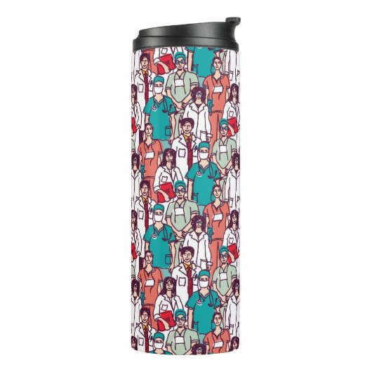 Doctor & chirurg Patroon Thermosbeker (Gedraaid links)