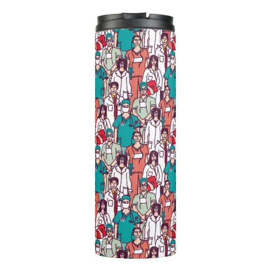 Doctor & chirurg Patroon Thermosbeker (Achterkant)