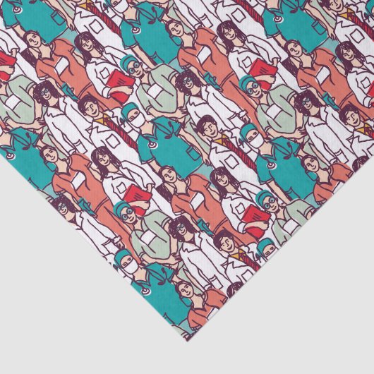 Doctor & chirurg Patroon Tissuepapier (Detail)