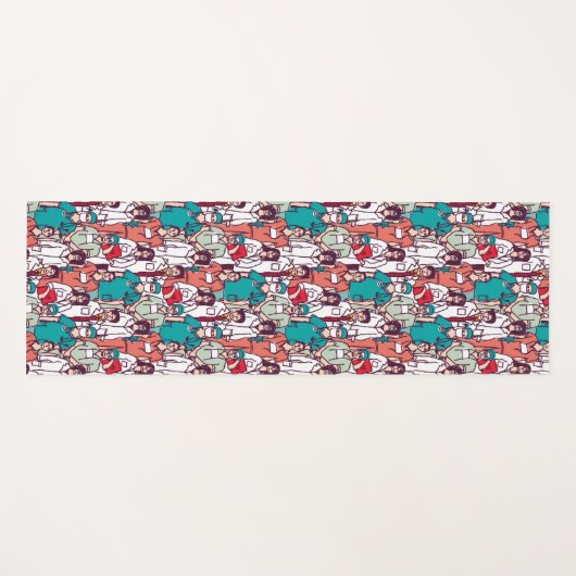 Doctor & chirurg Patroon Yogamat (Voorkant (horizontaal))