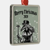 Doctor Christmas Plague Metalen Ornament (Rechts)