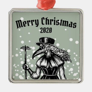 Doctor Christmas Plague Metalen Ornament