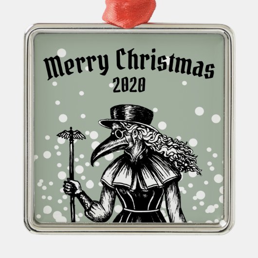 Doctor Christmas Plague Metalen Ornament (Voorkant)